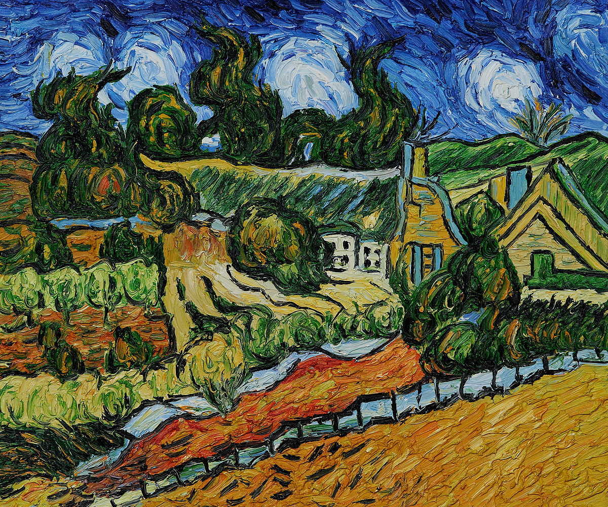 Thatched Houses in Cordville - Van Gogh Painting On Canvas